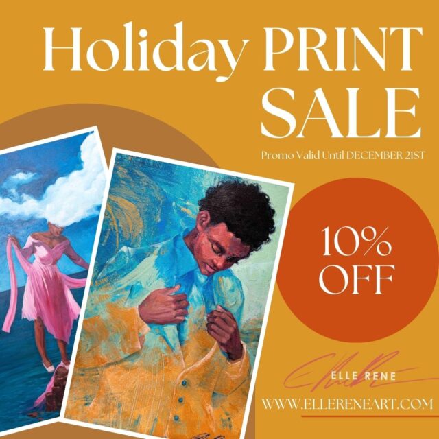 HOLIDAY PRINT SALE! 
Take 10% off all prints available at www.ellereneart.com
All prices are listed in USD. 
.
.
.
.
.
 #caribbeanart #traditionalart #originalart #ellereneart #contemporaryart #portraits #bajanart #limitededition #prints